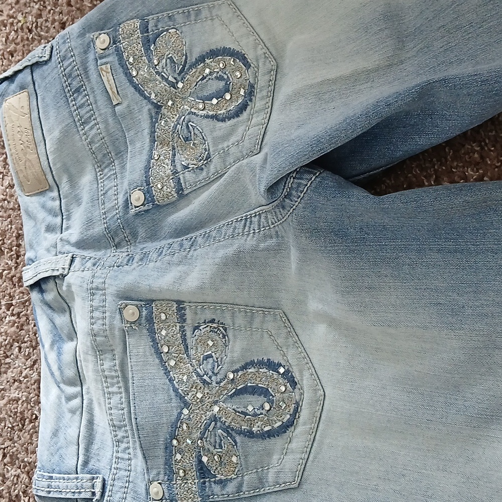 Seven7 Rocker Slim Light Wash Jeans Size 6 - Picture 10 of 16